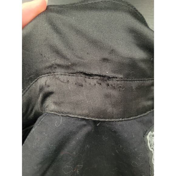 Y2k Guess Button Up Mini Shirt Dress Size M Black Utility Preppy Goth Office - Picture 7 of 12